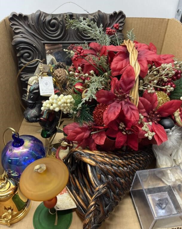 Christmas Basket , Ornaments and More