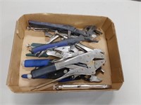 assortment of wrenches & vise grips