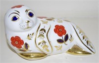 Royal Crown Derby type seal paperweight