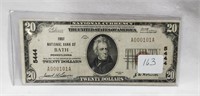 $20 National Currency FNB Bath, PA VF 1929