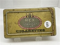 Rex Virginial Straight Cut Cigarettes Metal Box