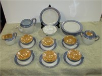 21pc Matching Set Vintage Porcelain Lustreware Tea
