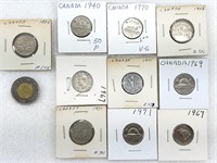 Collection de 5¢ CANADA 1924, 1929, 1930, 1940 et+