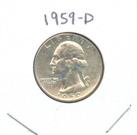 1959-D Washington Silver Quarter