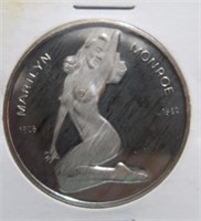 1926-1962 1 Troy oz. Marilyn Monroe Coin(nude)