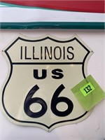 Illinois Route 66 tin sign