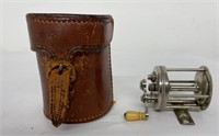 Louisville Casting Fishing Reel in Leather Case