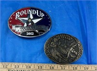 2 Texas Belt Buckles