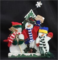 New Wooden Let It Show Snowman Decor