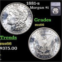 1881-s Morgan Dollar $1 Graded ms66 By SEGS