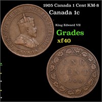 1905 Canada 1 Cent KM-8 Grades xf