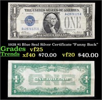 1928 $1 Blue Seal Silver Certificate "Funny Back"