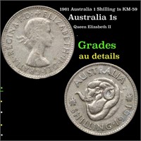 1961 Australia 1 Shilling 1s KM-59 Grades AU Detai