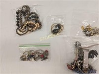 5 Bags of Costume Jewelry