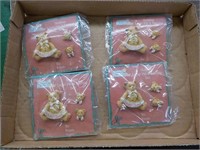 Cherished Teddies Holiday pin earring sets