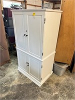 Large Entertainment Cabinet, Painted White