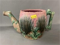 Majolica Shell and Seaweed Pattern Pitcher