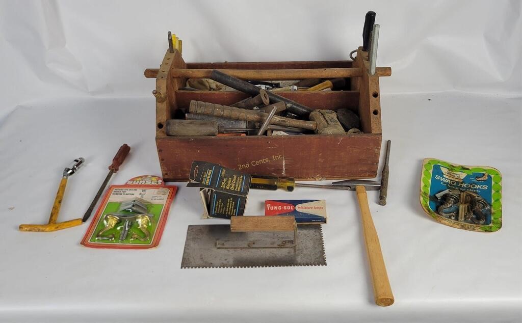 Carpenters Box W/ Assorted Tools
