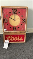 Vintage Coors Light Up Clock