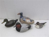 (4) Smaller Decorative Duck Decoys – Redhead