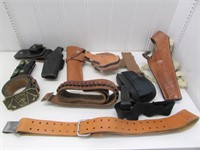 Leather holsters, William Penn Pistol League belt