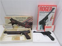 (2) Vintage air pistols with their original boxes
