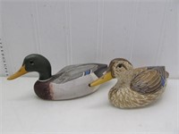 Contemporary painted and carved Mallard Drake and