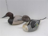 Contemporary painted and carved Pintail Drake and