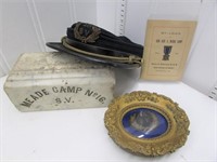 Meade Camp No. 16 S.V. Kepi, framed SV forage cap