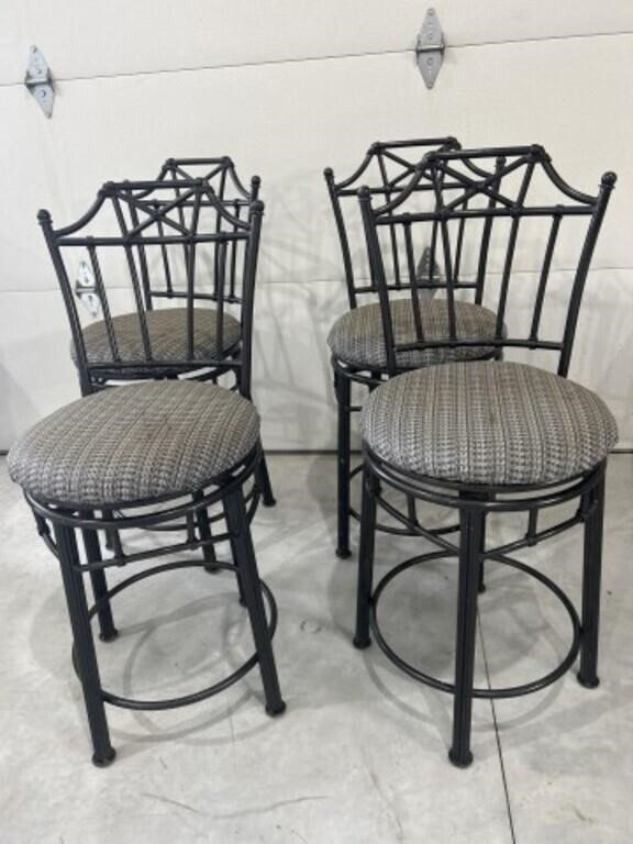 Metal frame swivel bar stools