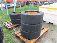 (2)Skids of Solid Skid Loader Tires
