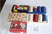 POKER CHIPS BOX FRM SUN RAY DRUGS CO. & HARVITE
