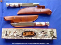 Marbles 8" Ideal Stag Horn Aluminum Knife