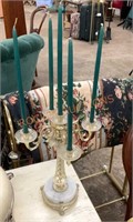 Vintage marble base candelabra
