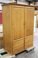 Large Wood 37-Gun Storage Cabinet