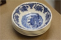 Set of 5 Enoch Wedgwood Scenery Bowl