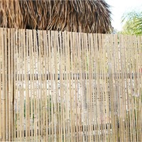 Natural Split Bamboo Slat Fence