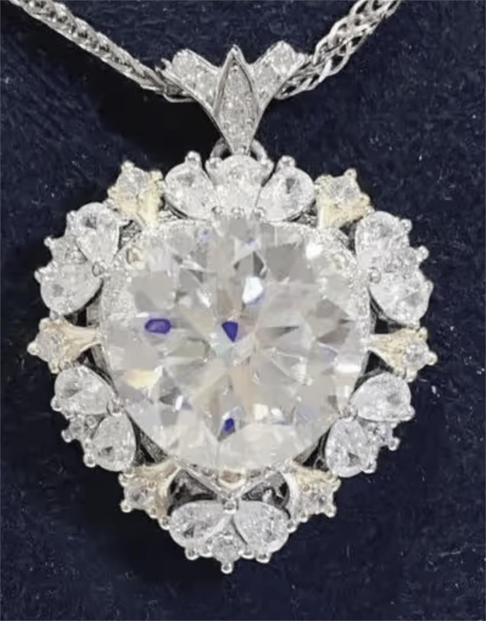 925S 5.0ct Moissanite Diamond Necklace