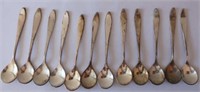 Twelve A.Fausing sterling silver spoons