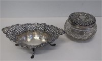 Antique Sterling silver bon bon dish 76g with