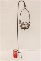 32" Shepard Hook w/ Wire Basket #4