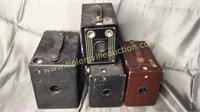 Vintage Kodak and brownie box cameras