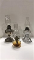 3 oil lamps in good condition