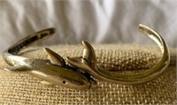 Sterling Silver Dolphin Cuff Bracelet