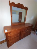 12 DRAWER DRESSER WITH MIRROR