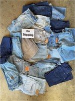 Lot of 18 Pair Vintage Denim Jeans As Is