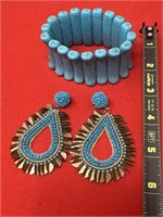 Turquoise Inspired Bracelet & Earrings