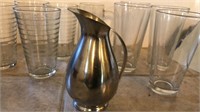Dutch Pewter Water Pitcher Small 6”H, Pilsner