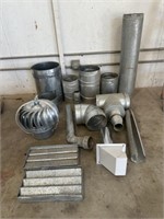 Galvanized stove pipe, flashing, vents, misc.