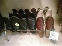 Size 6 ladies shoes and rack will not be shipped